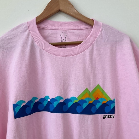 Grizzly T Shirt Pink Graphic Tee Size 2XL short sleeves new - Picture 3 of 7